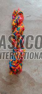 Multicolor Silk Fabric Stripes Hank Yarn