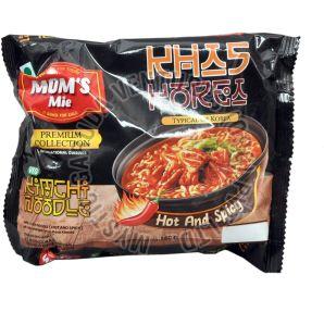 Mom's Mie Authentic Kimchi Korean Flavor Veg Instant Noodles