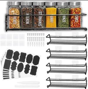 Black Wall Mounted Spice Rack