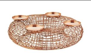 Copper Tea Light Candle Holder