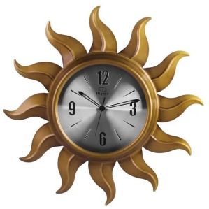 Sunburst Golden Wall Clock