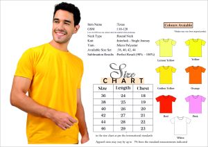 Mens Micro Polyester Round Neck T-Shirts