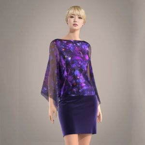 Voilet Night Printed Fabric