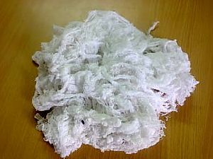 white cotton yarn waste