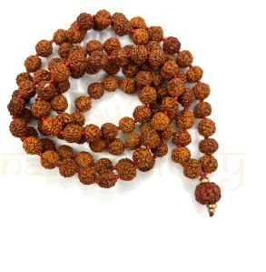 8mm Hand-knotted Mix-Faces Rudraksha Japa Mala