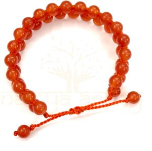 Handmade, Natural &AMP; Beautiful Carnelian Gemstone Double Line Macrame Healing Bracelet
