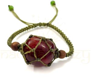 Handmade, Natural & Beautiful Carnelian Tumbled Gemstone Hand-Knotted Macrame Healing Bracelet Yoga Quality Making Unisex Bracelet