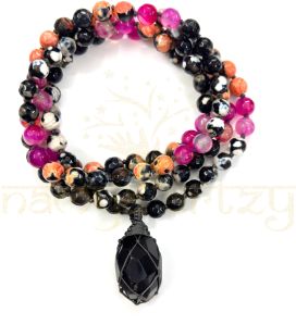 Mix Color Shades of Faceted Onyx Gemstones 108 Beads Mala/necklace