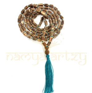 Natural Carved Tulsi Kanthi Mala