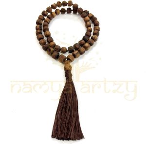 Rough Carved Neck Beads Tulsi Mala