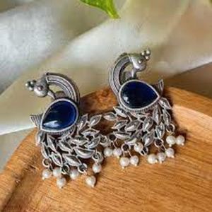 Gemstone Silver Earrings