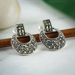 Oxidized Silver Earrings