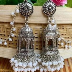 Temple Silver Earrings