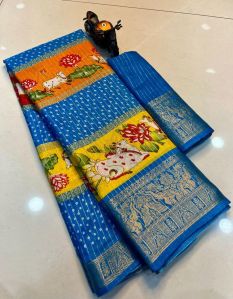 Ladies Pen Kalamkari Saree