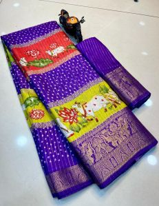 Ladies Pen Kalamkari Saree