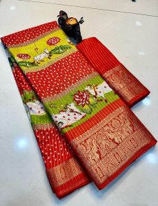 Ladies Pen Kalamkari Saree