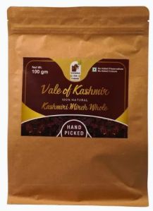 100 gm Kashmiri Whole Red Chilli