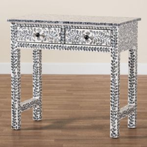 Round Bone Inlay Table
