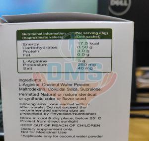L-Arginine with Natural Coconut Water