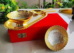 Gold Plated Brass Bowl Gift Set