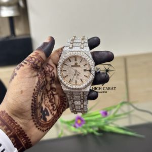 100% Bling! Full Moissanite Diamond Watch for the Bold &AMP; Stylish!