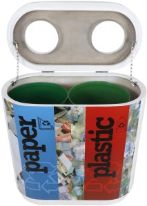 60L Steel Color Coded Waste Bin