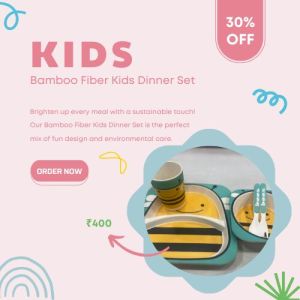 Bamboo Fiber Kids Dinner Set
