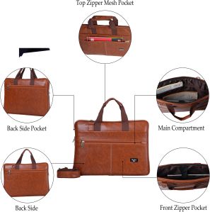 Tan Leather Messenger Bag