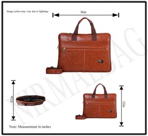 Tan Leather Messenger Bag