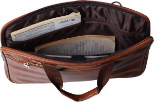 Tan Leather Messenger Bag