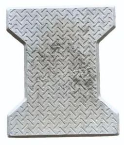 I Shape Grey Concrete Paver Block