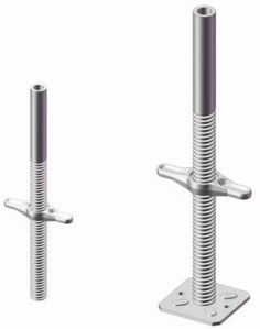 Mild Steel Galvanized Scaffolding Adjustable Thread Rod Screw Base Jack