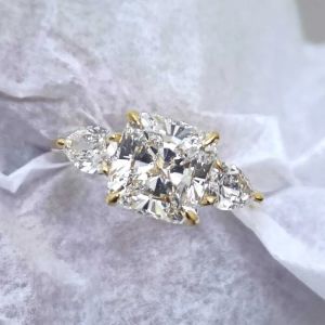 Gorgeous 3Ct Square Cushion Women Diamond Ring