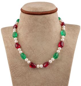 Holiday Festivity Beaded Freshwater Women Pearl Necklace