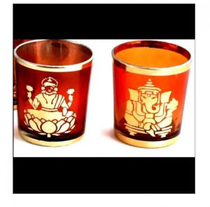 Glass Candle Holder Diwali Lighting