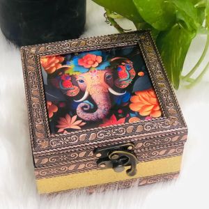 Wooden Pichwai Jewellery Boxes