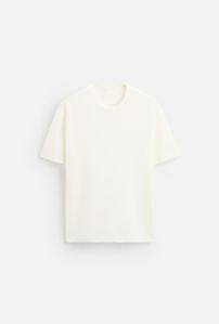 Mens Wear Plain Round Neck T-Shirt Half White