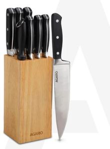Galaxy 9 Pcs Kitchen Knives Set with Wooden Case