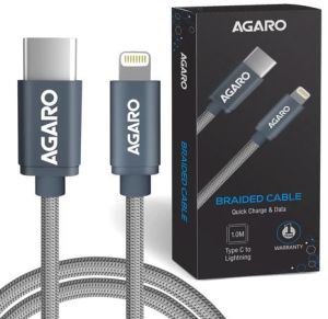 USB C to Lightning Braided Sync Fast Charging Lightning Cable