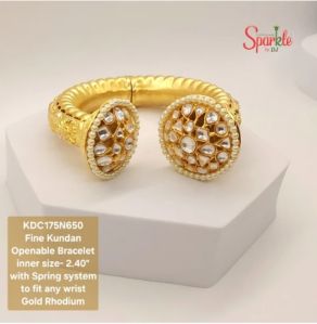 Fine Kundan Borla Ladies Kada with Openable Spring System