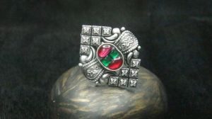 Women Best Luxury Silver Oxidized Ring 0014