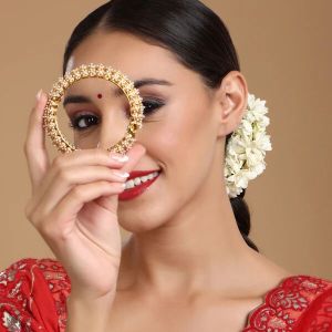 RUBY RAANG WOMEN HANDCRAFTED PEARL HEAVY BANGLE