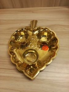 160 Gm Brass Thali Kumkum Plate