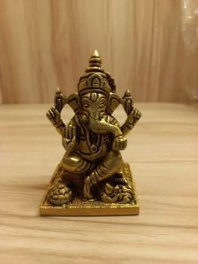 4 Inch Brass Ganesha Statue