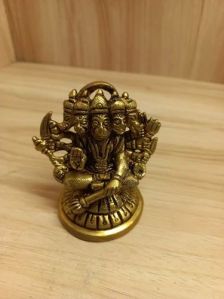 4 Inch Brass Panchamuga Anchinayer Statue