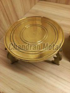 18 Inch Round Brass Mukkali Stand
