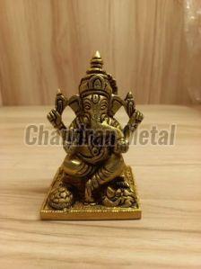 4 Inch Brass Ganesha Statue