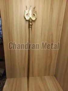 5 Feet Brass Trident Trishul