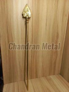 5 Feet Decorative Brass Murugan Vel Showpiece