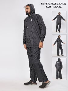 Mens Plain Reversible Safari Raincoat